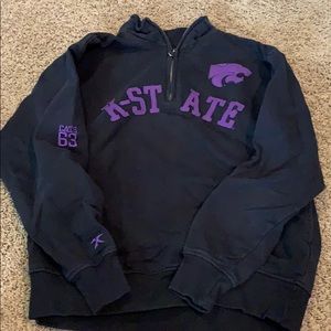 Press box 1/4 zip KState sweatshirt